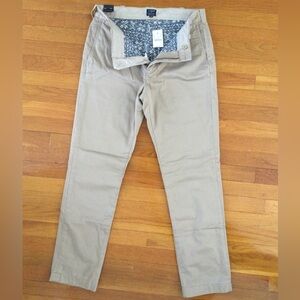 J.Crew The Sutton pant, tan khaki with grey lining, size 32X32, brand new